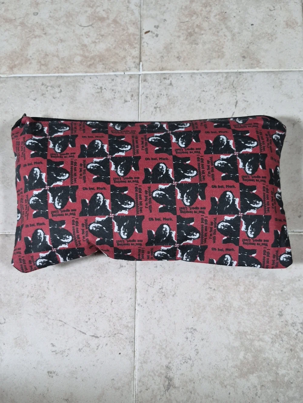 Red Graphic Travel Toiletry Bag for Men